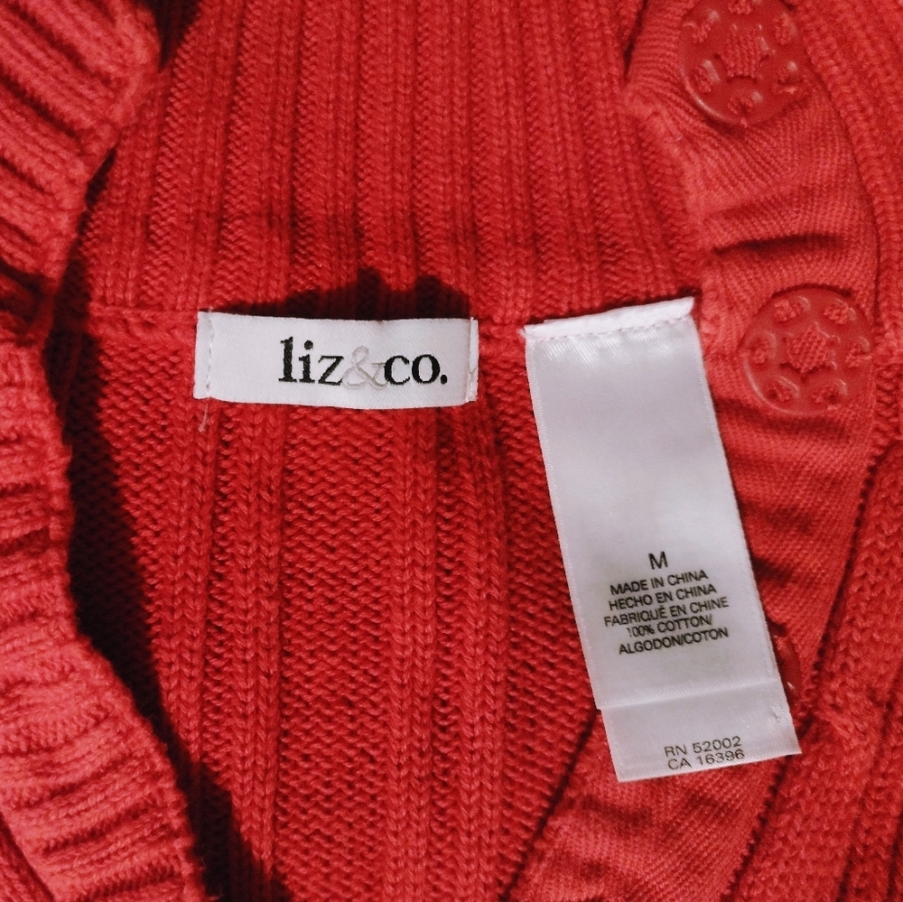 Liz & Co V-neck/snap up sweater - Picture 4 of 4